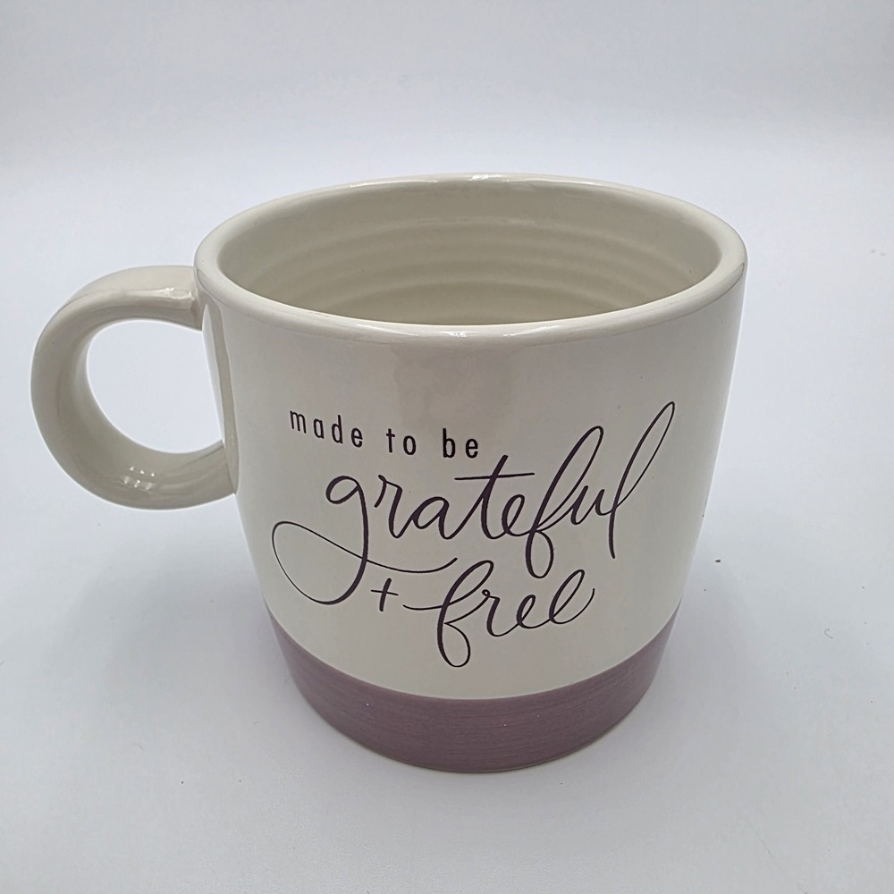 NEW! DaySpring Studio 71 - Grateful & Free 16oz Ceramic Mug Inspirational , Gift